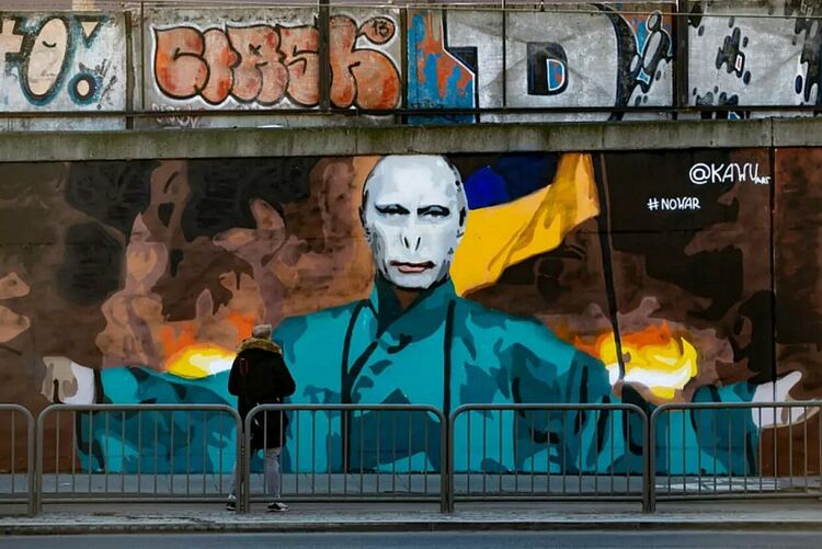 Путин като Волдеморт. Графит от полския град Познан, където нямат балканските увертюри с руския диктатор.