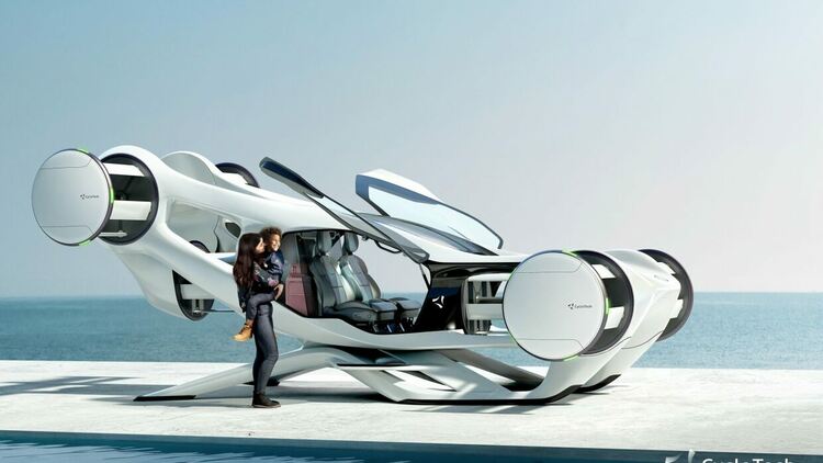 Cyclotech тества летящ автомобил с въртящи се „барели“ вместо витла