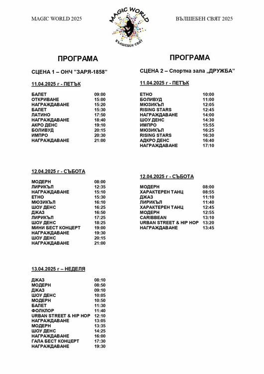 Представят над 900 хореографии на Международния фестивал „Вълшебен свят“ в Хасково