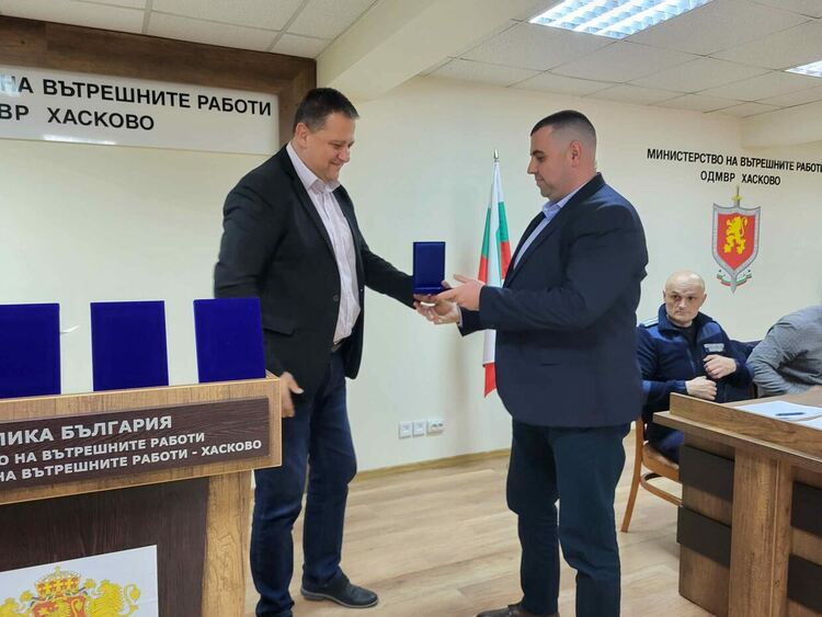 Почетни медали „България в Шенген“ за 8 служители от МВР – Хасково