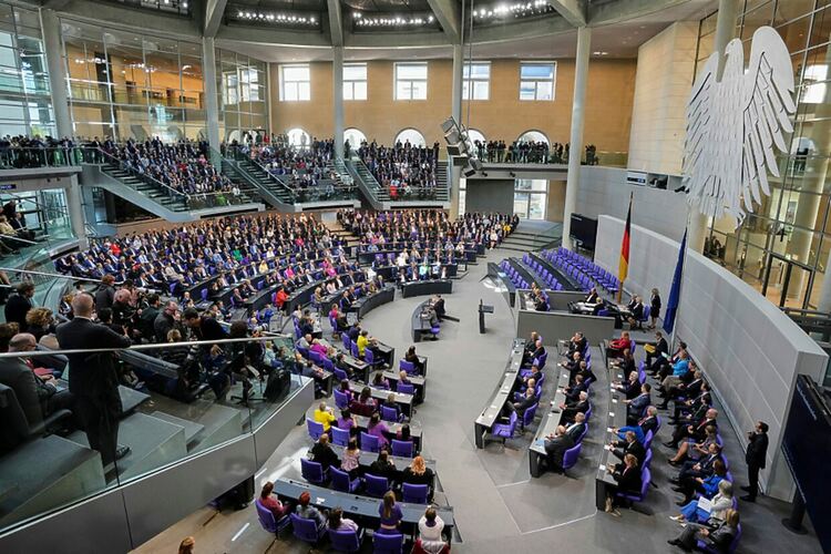 Пленарната зала на германския Бундестаг