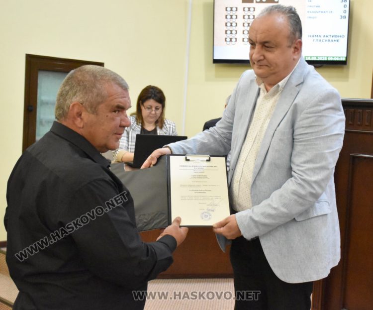 Бившият кмет на Маслиново Недялко Петков се закле като общински съветник