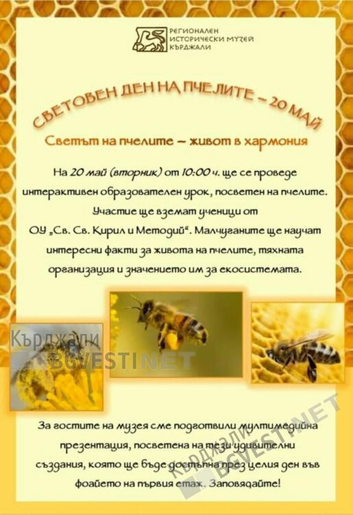 Посвещават ден на пчелите в Регионалния исторически музей в Кърджали