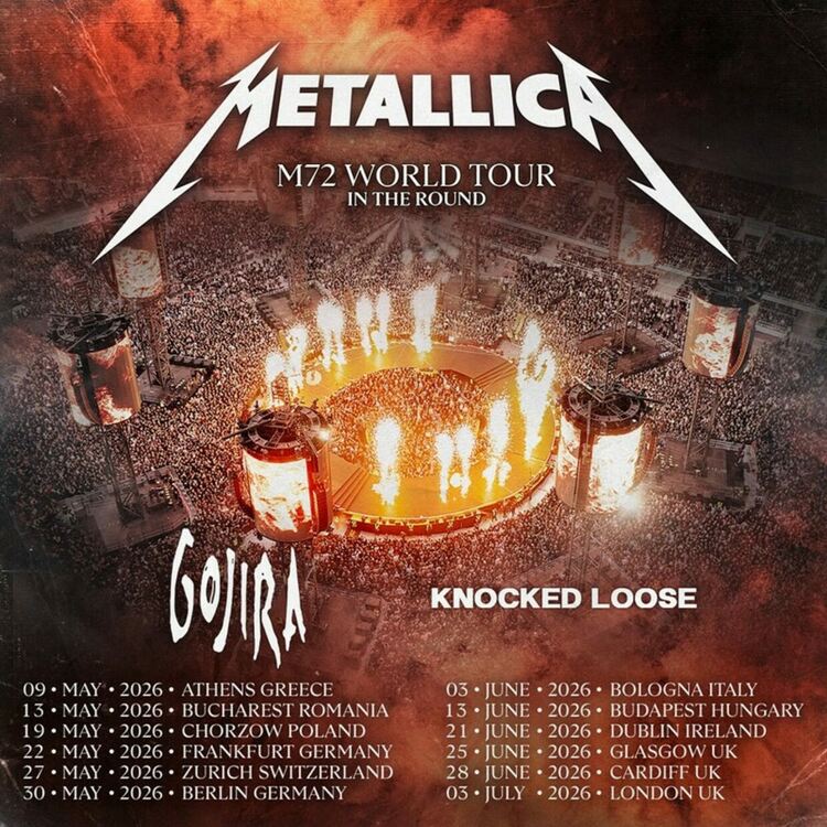 METALLICA обявиха дати за Европа от световното си турне за 2026-а, свирят в Румъния и Гърция