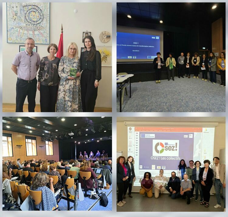 Езиковата гимназия с група във Франция по проект по програма Еразъм+,участват в сборник