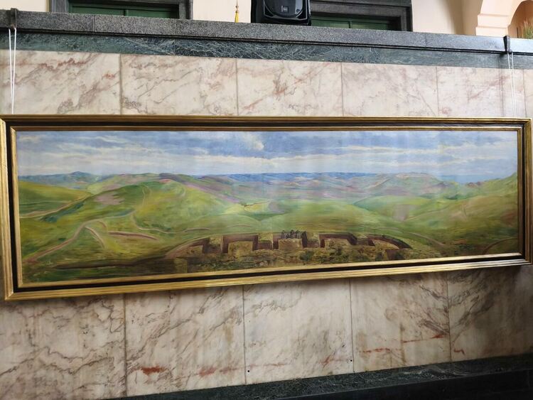 В сградата на Минната дирекция в Перник бe представена картината „Дойрански позиции“ 