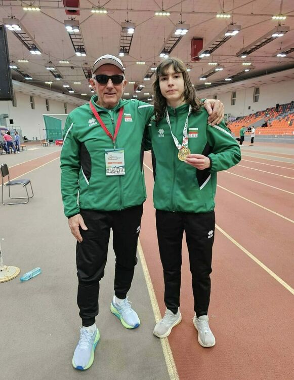 Ирен Саръбоюкова и треньорът й Димитър Карамфилов