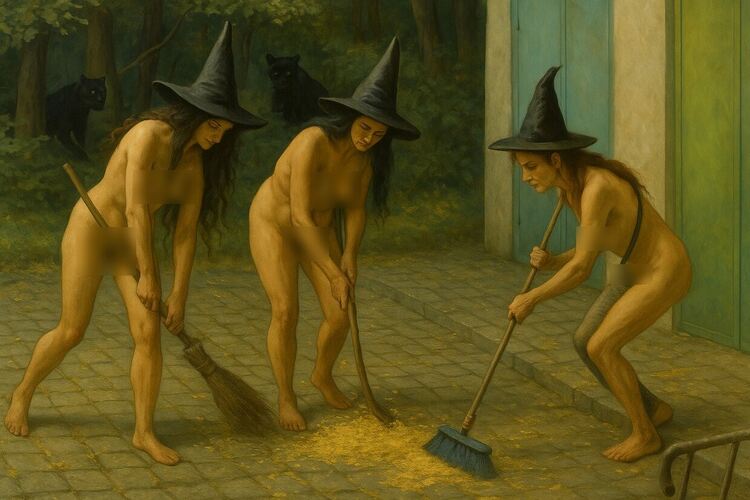 Еньовден в Димитровград: самодиви на метли събират липа между гаражи и джипове, заради страх от хищни пантери