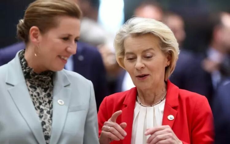 Мете Фредериксен и председателката на ЕК Урсула фон дер Лайен