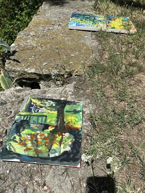 Ученици от Художествената гимназия в Пловдив рисуват Девин