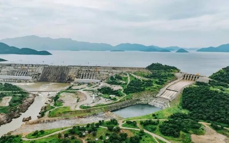 Язовирът през август 2024 г.