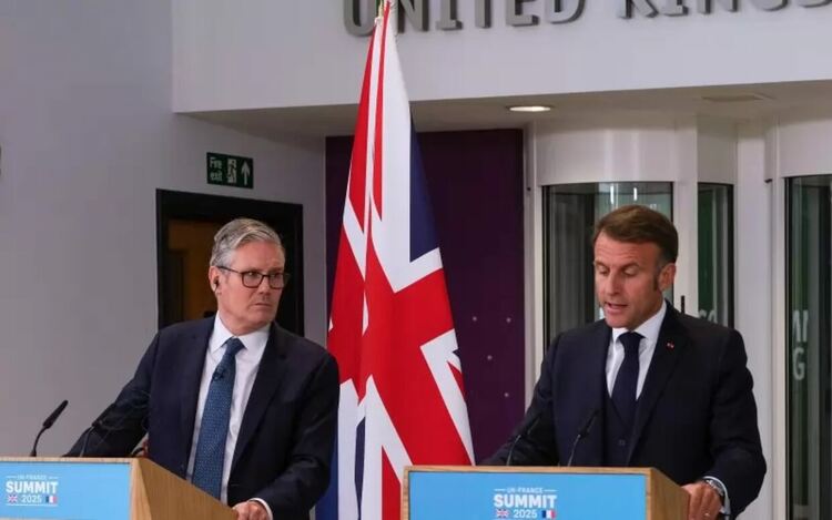 Британският премиер Киър Стармър и френският президент Еманюел Макрон обявиха плана във военната база „Нортууд“