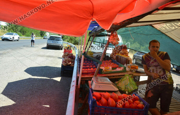 Затвориха много незаконни сергии край пътя от Хасково към Кърджали