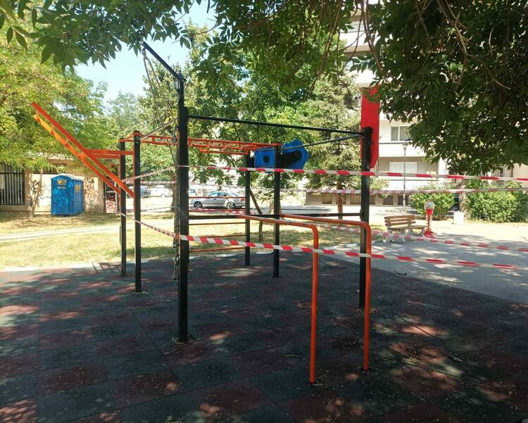 Временно се преустановява ползването на фитнеса на открито в парка на ул. "Цар Освободител"