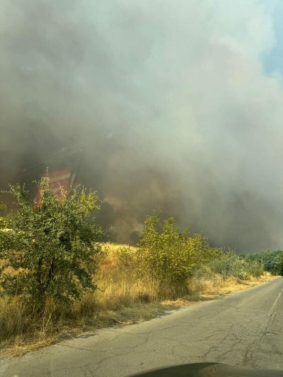 Жителите на 3 села в готовност за евакуация заради големия пожар
