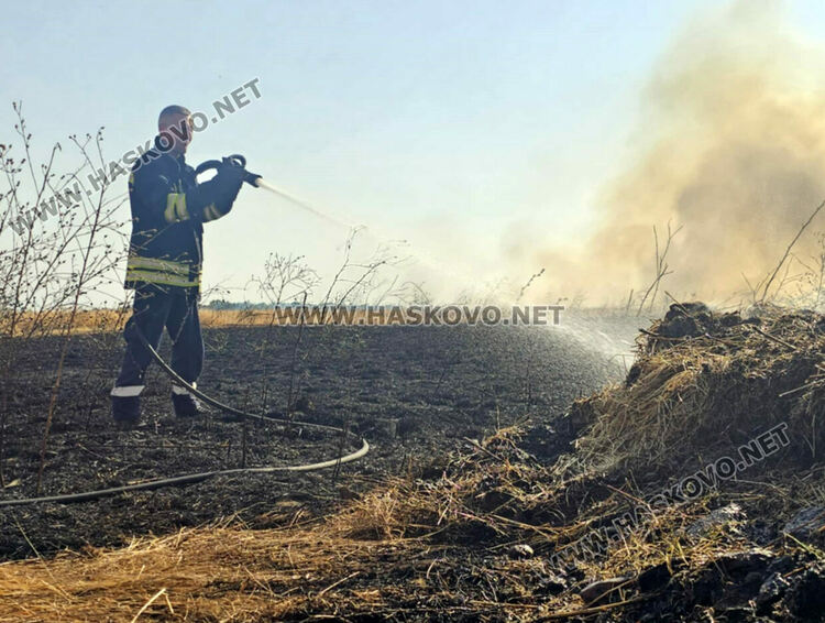 Военни, гранични полицаи, доброволци и верижна техника се включиха в гасенето на пожарите в Хасковско
