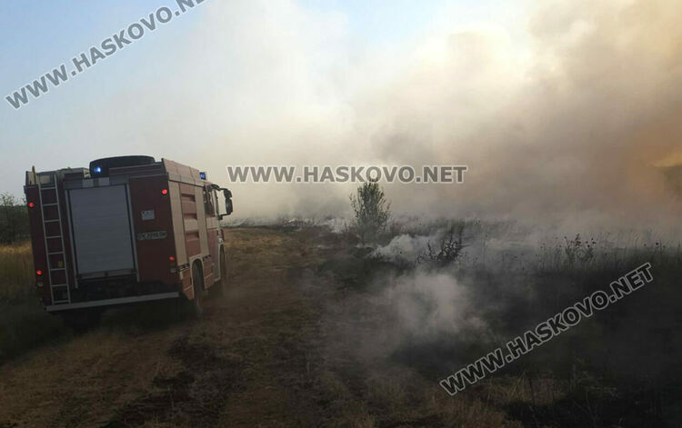 Военни, гранични полицаи, доброволци и верижна техника се включиха в гасенето на пожарите в Хасковско