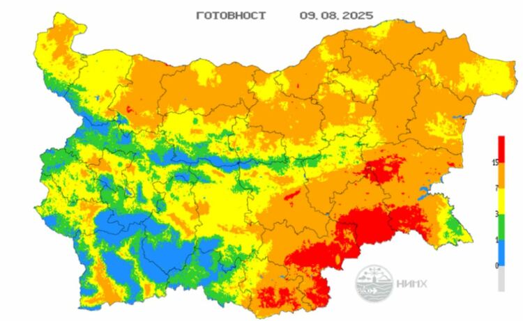 Червен код: Задава се опасност от пожари през уикенда
