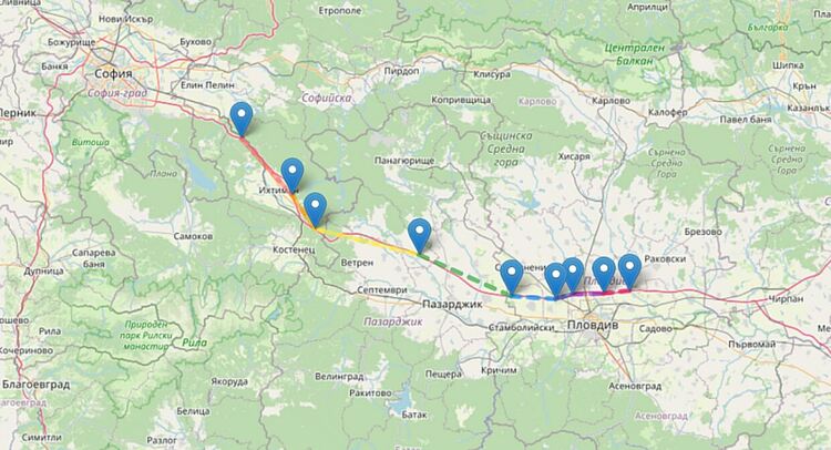 БГ приложение предупреждава за зони със средна скорост по „Тракия“