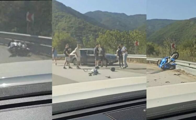 28-годишен с „БМВ М8“ помете двама мотоциклетисти по  пътя Кричим-Девин