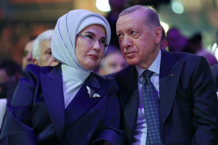 Емине Ердоган и Реджеп Тайип Ердоган, снимка: ЕПА/БГНЕС