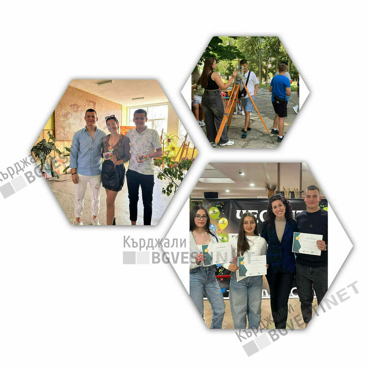 Инженер-геодезист Павлина Бобачева със свои ученици