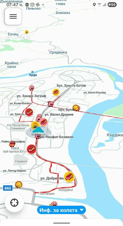 Адски трафик по Новия мост тази сутрин, кърджалийци недоволни,че не се работи по кръговото в почивните дни