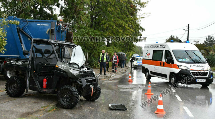 Трима са ранени при катастрофа между Бъги на Енергото и камион за боклук в Хасково