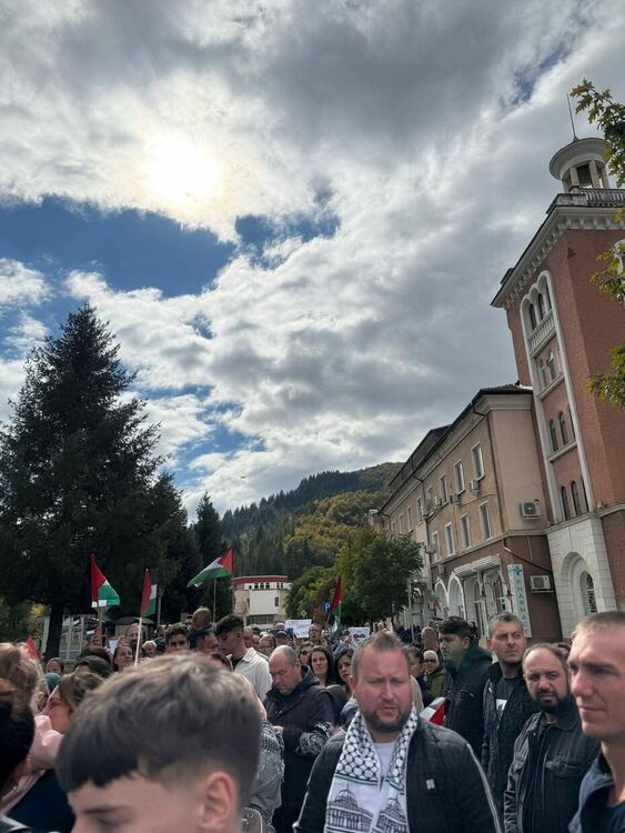 Мирен протест в подкрепа на Палестина събра стотици в Рудозем