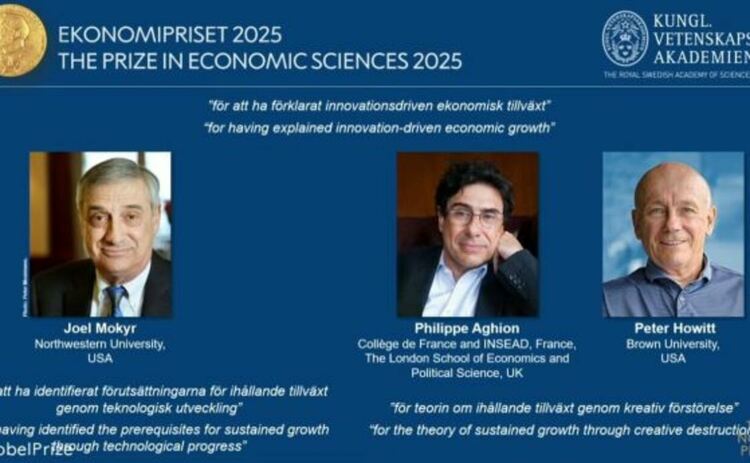 Нобеловата награда за икономика за 2025 г. е за обяснение на икономическия растеж, обусловен от иновациите