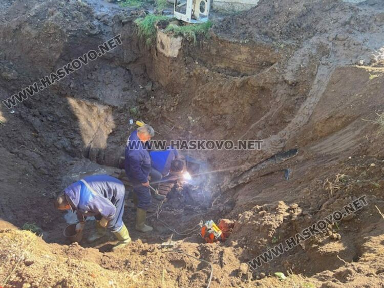 Авария до помпената станция в Ябълково оставя голяма част от Хасково без вода