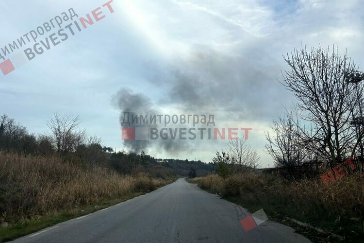Черни пушеци над Димитровград: пожар край кв. „Изток“ предизвика притеснение сред гражданите