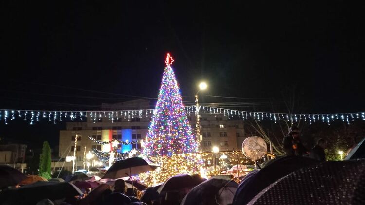 Кмет и областен управител запалиха светлините на коледната елха в Кърджали