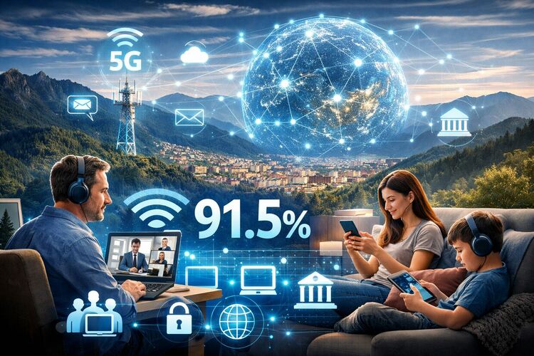 Над 91% от домакинствата в област Смолян имат достъп до интернет през 2025 г.