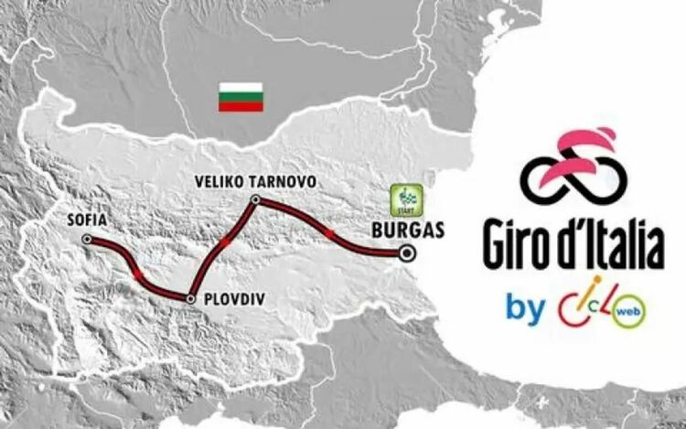 Маршрутът на първите три етапа от Джирото тръгва от Несебър и завършва в София, преди колоездачната колона да се отправи към Италия