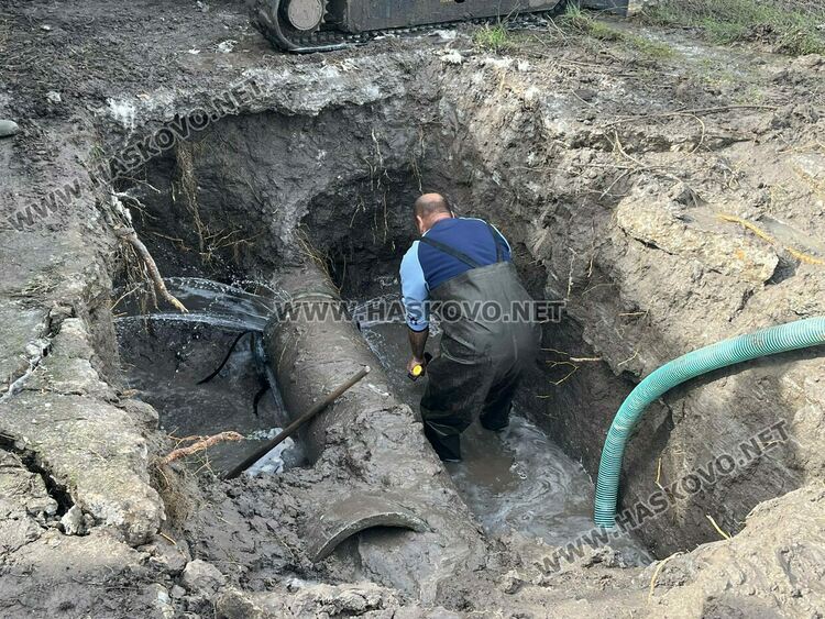 Отстраниха аварията в главния водопровод за Хасково 