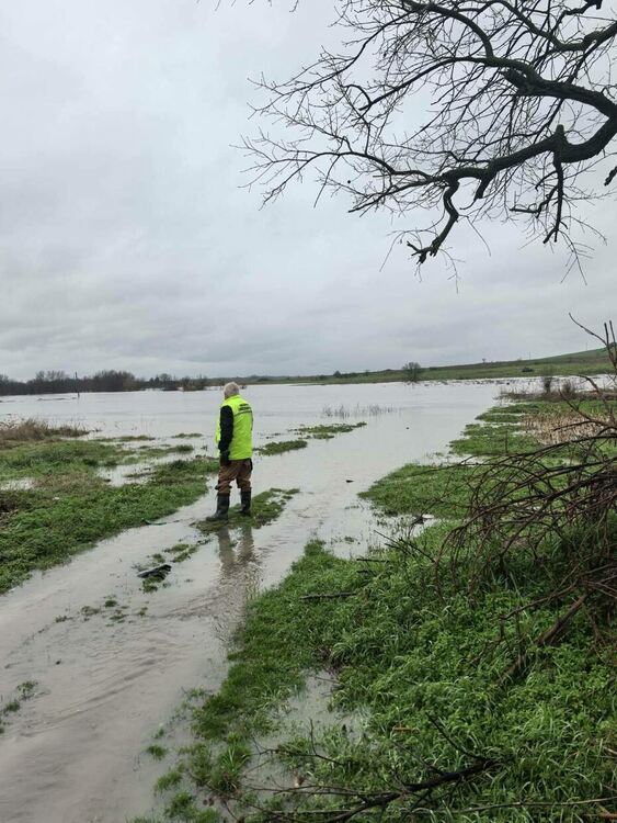 Река Сазлийка потопи дворове в Калугерово