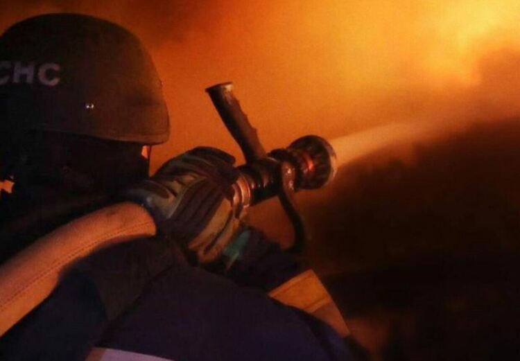 Пожар след руска атака