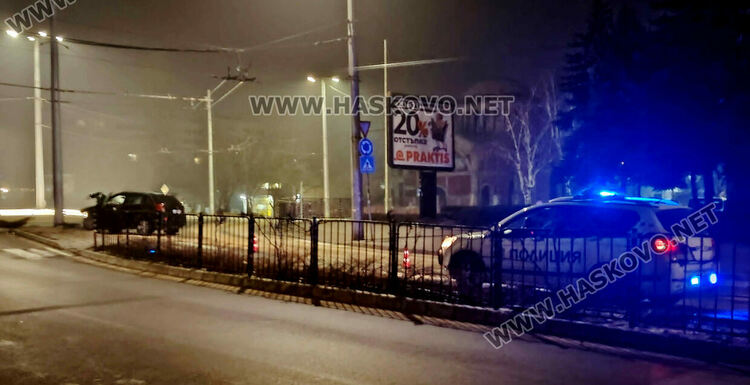 Пиян шофьор се заби в стълб в Хасково