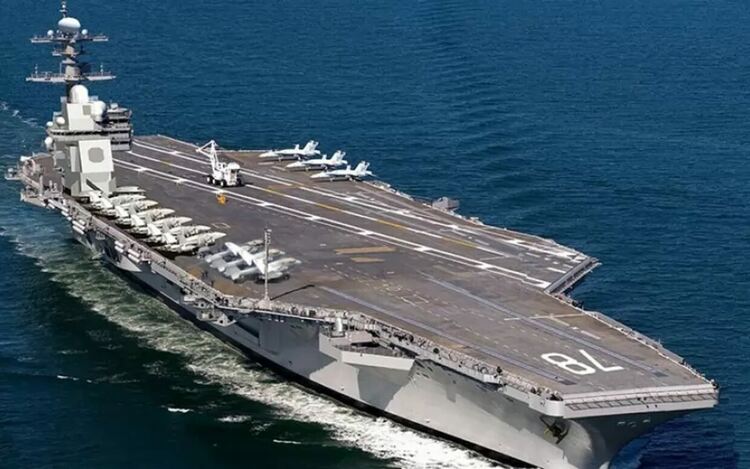 Американският самолетоносач "Джералд Форд" Снимка "Сега"