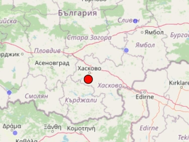 Земетресение е регистрирано край Хасково