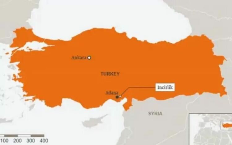 Базата на НАТО &bdquo;Инджирлик&ldquo; се намира в южната част на Централна Турция