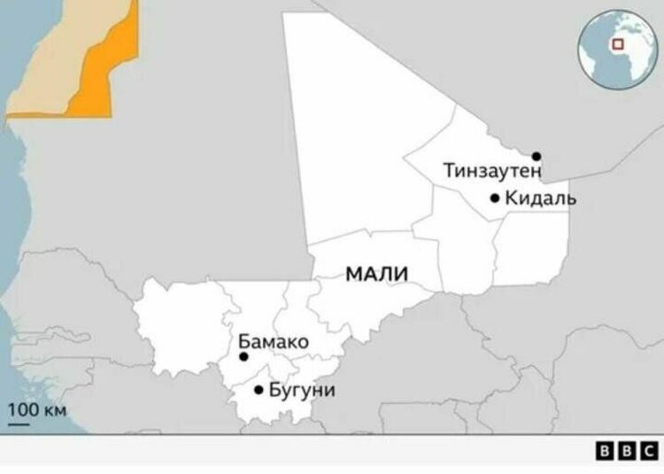 Карта на Мали.