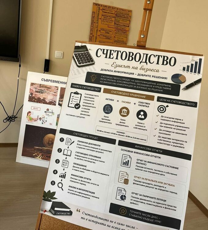 Ученици от ФСГ&nbsp;&ndash; Хасково впечатлиха с професионални умения в открит урок по счетоводство и английски