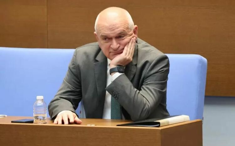Димитър Главчев в Народното събрание, в ролята му на служебен премиер.
