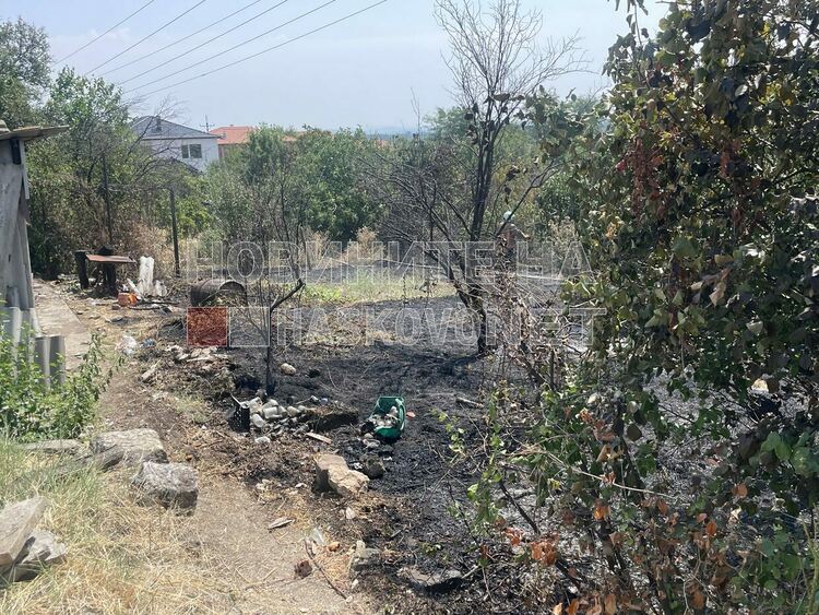 Искри от електрожен подпалиха двор във вилна зона &bdquo;Орфей&ldquo;